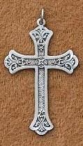 Engraved Cross Pendant Necklace